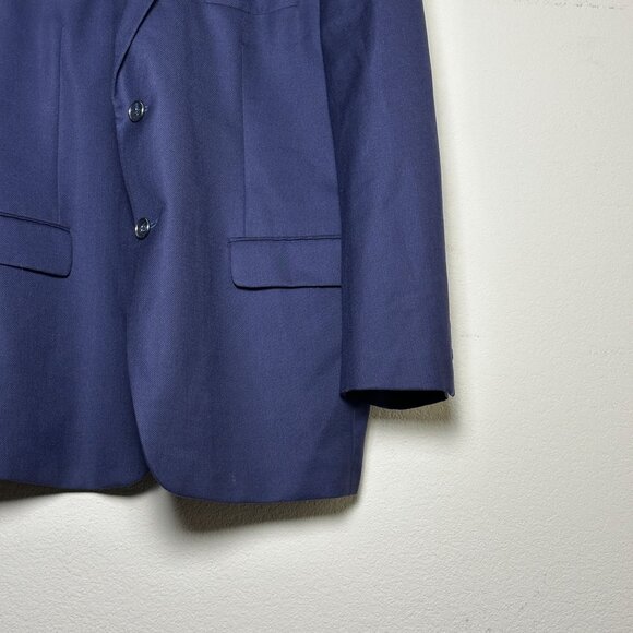 Jack Victor Men Navy Blazer Canada Exclusive Von Maur Size 44R Wool Silk Blend - Picture 10 of 16
